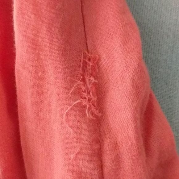 Vintage 80s Pleated Skirt Ruffle Sequin Mesh Inset Fairyesque Coral Fairycore 4 - Picture 6 of 8